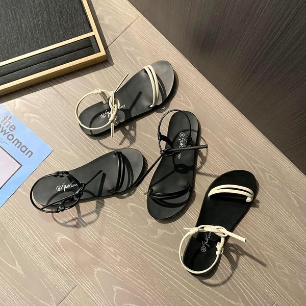 cross-shoes sandals straps summer heels all-match 2021 women's suit female beige lace up girls low flat clear fashion comfor, Black
cross-shoes sandals straps summer heels all-match 2021 women's suit female beige lace up girls low flat clear fashion comfor, Black