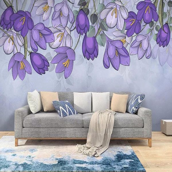 wallpapers custom any size mural wallpaper nordic ins hand painted purple flowers fresco living room tv sofa bedroom home decor
wallpapers custom any size mural wallpaper nordic ins hand painted purple flowers fresco living room tv sofa bedroom home decor