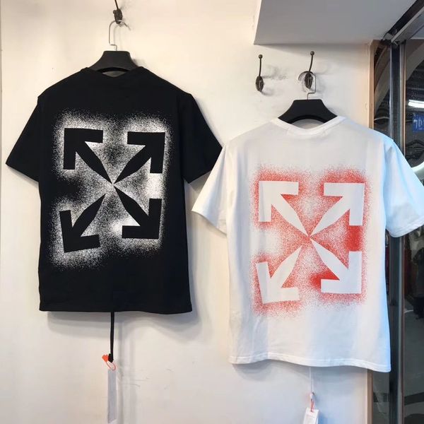 Tide Brand New Off Classic Short Sleeve T-shirt Arrstyle Graffiti Spray Painting Spring Summer Men's Women's Casual T-shirt, White;black
Tide Brand New Off Classic Short Sleeve T-shirt Arrstyle Graffiti Spray Painting Spring Summer Men's Women's Casual T-shirt, White;black