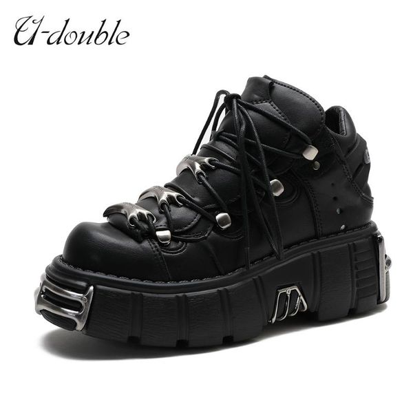 boots u-double brand punk style women shoes lace-up heel height 6cm platform woman gothic ankle metal decor sneakers, Black
boots u-double brand punk style women shoes lace-up heel height 6cm platform woman gothic ankle metal decor sneakers, Black