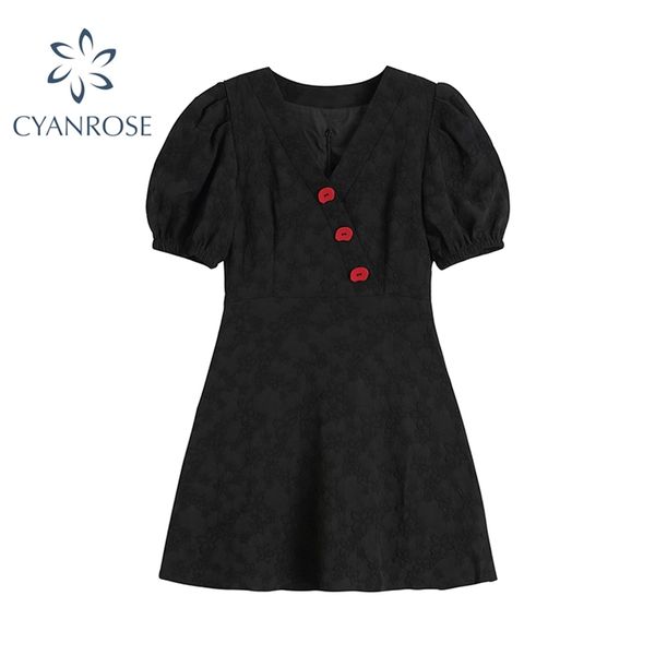 puff sleeve a-line preppy style black french vintage dress women summer loose elegant korean chic v-neck girl 210430, Black;gray
puff sleeve a-line preppy style black french vintage dress women summer loose elegant korean chic v-neck girl 210430, Black;gray