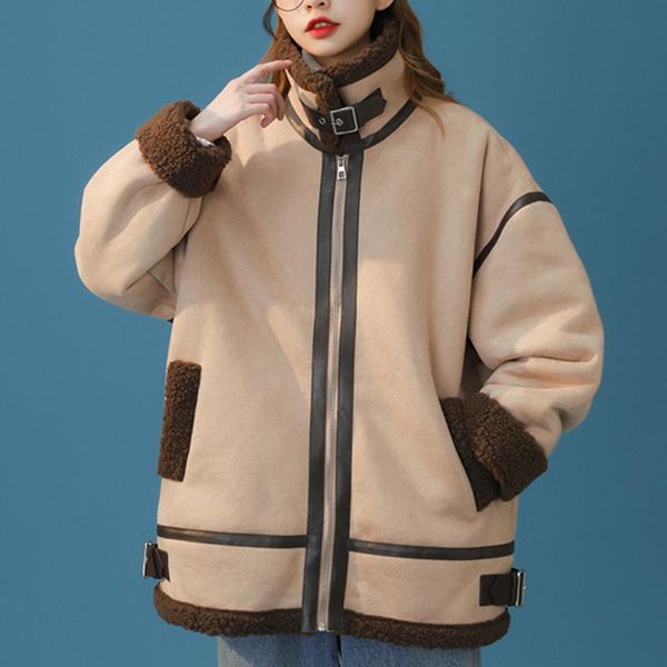 women's jackets legible 2021 winter jacket warm fleece female casual loose coat women, Black;brown
women's jackets legible 2021 winter jacket warm fleece female casual loose coat women, Black;brown