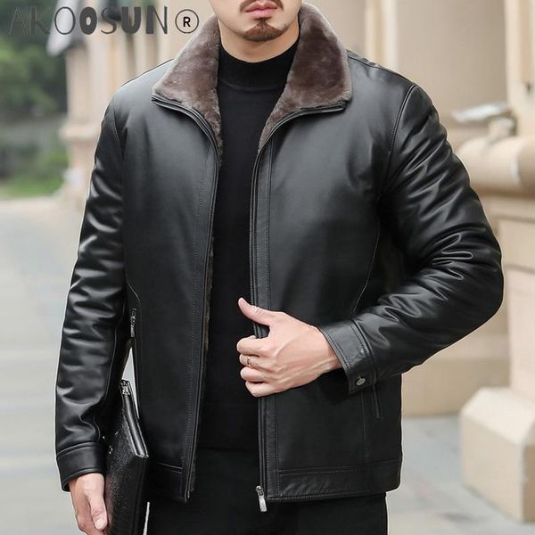 men's leather & faux akoosun winter coat men jacket genuine sheepskin jackets real wool clothes thick 2021 clothing hommes veste lxr769, Black
men's leather & faux akoosun winter coat men jacket genuine sheepskin jackets real wool clothes thick 2021 clothing hommes veste lxr769, Black
