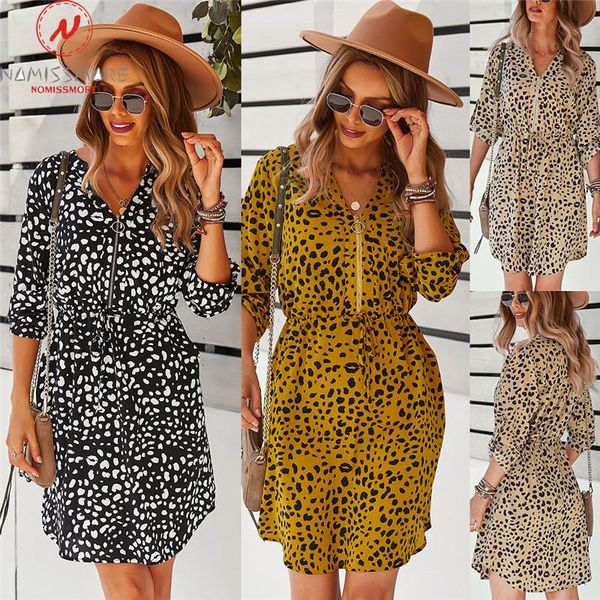 casual dresses fashion women leopard print a-line dress for streetwear drawstring design zipper decor v-neck long sleeve high waist slim, Black;gray
casual dresses fashion women leopard print a-line dress for streetwear drawstring design zipper decor v-neck long sleeve high waist slim, Black;gray