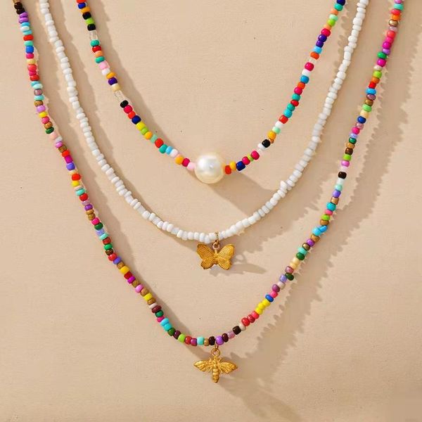 chokers fashion personality pendant necklace bohemian creative color rice bead butterfly pearl 2021 trend gift, Golden;silver
chokers fashion personality pendant necklace bohemian creative color rice bead butterfly pearl 2021 trend gift, Golden;silver