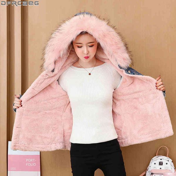 women's jackets winter harajuku jeans jacket women plus velvet thicken warm ladies coats loose oversized outerwear hooded denim ma, Black;brown
women's jackets winter harajuku jeans jacket women plus velvet thicken warm ladies coats loose oversized outerwear hooded denim ma, Black;brown