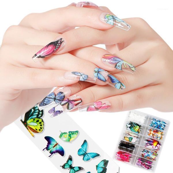 holographic laser flash butterfly nail decals star transfer paper foil charm design manicure accessories stickers &1, Black
holographic laser flash butterfly nail decals star transfer paper foil charm design manicure accessories stickers &1, Black