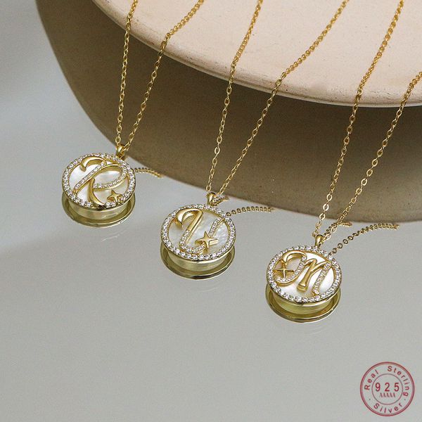 925 sterling silver european simple pavé crystal twenty six letters pendant clavicle chain necklace women fashion jewelry
925 sterling silver european simple pavé crystal twenty six letters pendant clavicle chain necklace women fashion jewelry