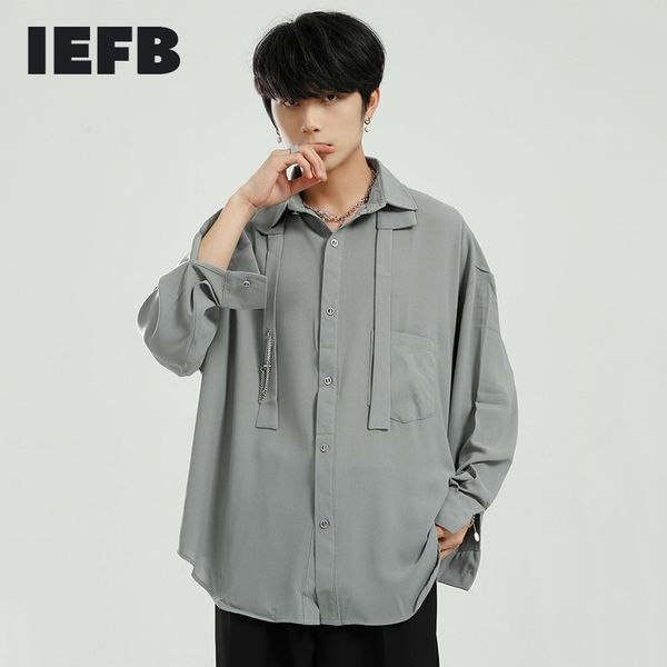 iefb men's clothes tie collar pin decoration long sleeve spring shirts loose trend solid color design blouse ne 9y5842 210524, White;black
iefb men's clothes tie collar pin decoration long sleeve spring shirts loose trend solid color design blouse ne 9y5842 210524, White;black