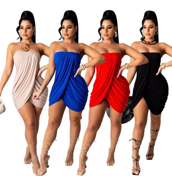 women off shoulder strapless dress party solid color split tulip hem bodycon ruched wrap t shirt mini short dresses red pink black blue s-4x, White;black
women off shoulder strapless dress party solid color split tulip hem bodycon ruched wrap t shirt mini short dresses red pink black blue s-4x, White;black