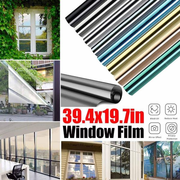 window stickers one way mirror film self-adhesive reflective solar privacy tint for home glass 100x50m
window stickers one way mirror film self-adhesive reflective solar privacy tint for home glass 100x50m