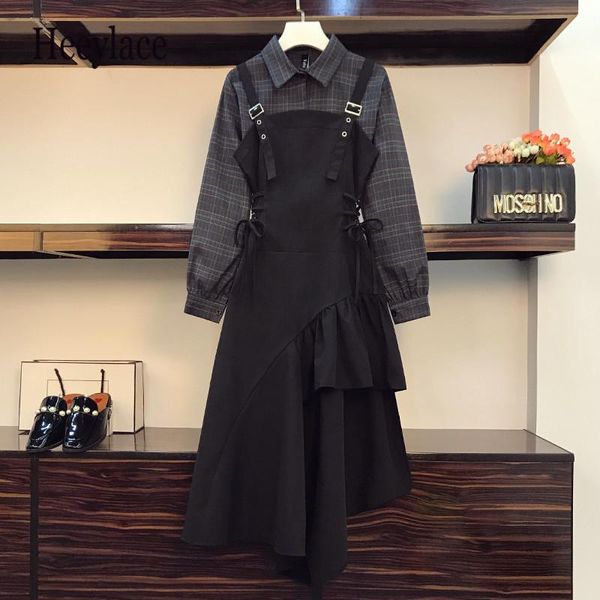 plus size tracksuits office ladies two pieces set streetwear long sleeve plaid short and irregular bandage dresses suits 2021 women, Black
plus size tracksuits office ladies two pieces set streetwear long sleeve plaid short and irregular bandage dresses suits 2021 women, Black