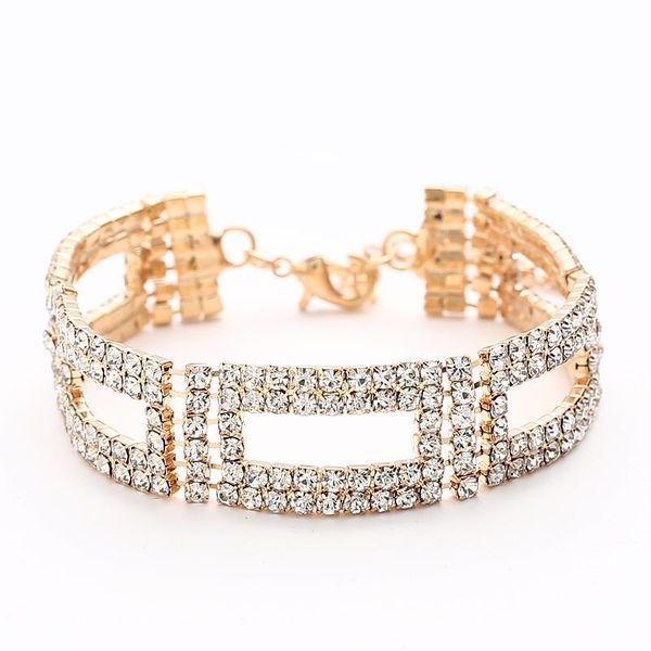 charm bracelets cross-border foreign trade high-end multi-row claw chain rhinestone gold bracelet women link hand jewelry crystal, Golden;silver
charm bracelets cross-border foreign trade high-end multi-row claw chain rhinestone gold bracelet women link hand jewelry crystal, Golden;silver