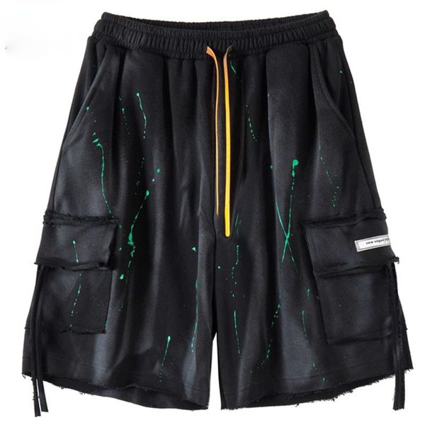 men's shorts men multi-pocket tie dye distressed summer casual baggy cotton hip hop fashion knee-length sweatpants, White;black
men's shorts men multi-pocket tie dye distressed summer casual baggy cotton hip hop fashion knee-length sweatpants, White;black