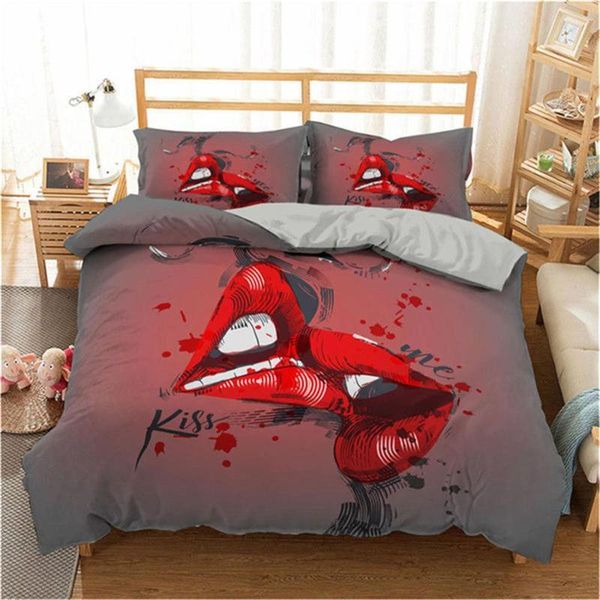 bedding sets 2021 3d red lip printing set duvet cover pillowcase king quilt 2/3pcs (no filling no sheet
bedding sets 2021 3d red lip printing set duvet cover pillowcase king quilt 2/3pcs (no filling no sheet