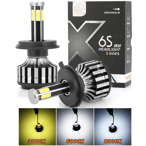 car headlights 2pcs led headlight h4 6 sides cob 60w h7 9004 9007 h1 h8 h11 9005 9006 h13 high low beam fog light auto headlamps bulbs x6s
car headlights 2pcs led headlight h4 6 sides cob 60w h7 9004 9007 h1 h8 h11 9005 9006 h13 high low beam fog light auto headlamps bulbs x6s