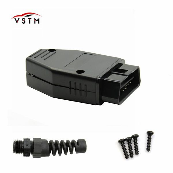 

20pcs/lot 16 pin obd connector obd2 16pin adaptor eobd2 obdii j1962 plug with screws diagnostic tools