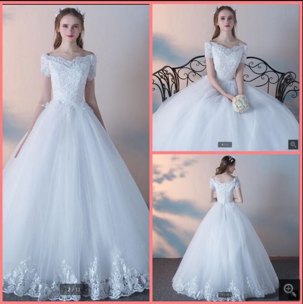 robe de mariage 2021 white tulle ball gown wedding dresses beaded lace appliques off the shoulder vintage bride dress short sleeve modest pr
robe de mariage 2021 white tulle ball gown wedding dresses beaded lace appliques off the shoulder vintage bride dress short sleeve modest pr