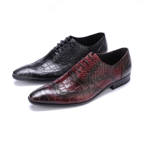 pointed toe lace-up embossed leather dress shoes men oxfords wedding mens business office career work, Black
pointed toe lace-up embossed leather dress shoes men oxfords wedding mens business office career work, Black