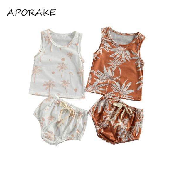 clothing sets 2021 0-3y casual sports baby leaves print round neck sleeveless vest+bow loose elastic shorts summer 2pcs for girls boy, White
clothing sets 2021 0-3y casual sports baby leaves print round neck sleeveless vest+bow loose elastic shorts summer 2pcs for girls boy, White