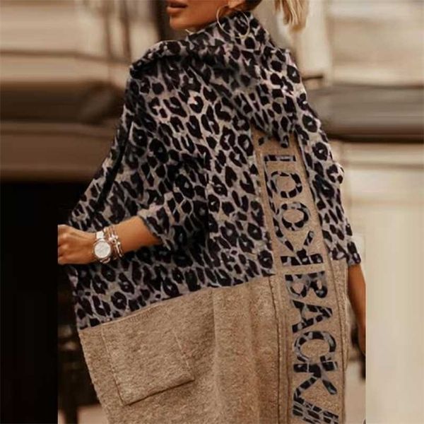 autumn winter wool jacket coat for women letter printed long sleeve loose lady thick blends female leopard hooded coats 211130, Black
autumn winter wool jacket coat for women letter printed long sleeve loose lady thick blends female leopard hooded coats 211130, Black