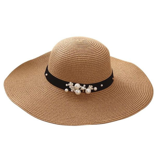 wide brim hats ladies leisure flat straw hat bead jewelry foldable fedora female sun-shading sunscreen jazz outdoor beach, Blue;gray
wide brim hats ladies leisure flat straw hat bead jewelry foldable fedora female sun-shading sunscreen jazz outdoor beach, Blue;gray
