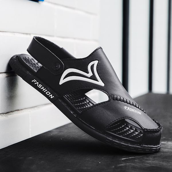 men's summer leather sandals outdoor outdoor casual sneakers hook&loop fashion slippers waterproof beach shoes, Black
men's summer leather sandals outdoor outdoor casual sneakers hook&loop fashion slippers waterproof beach shoes, Black
