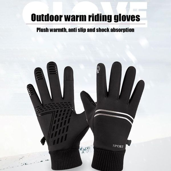 winter touch screen warm skiing cycling outdoor waterproof windproof camping hiking motorcycle fingers plus fleece gloves, Black
winter touch screen warm skiing cycling outdoor waterproof windproof camping hiking motorcycle fingers plus fleece gloves, Black