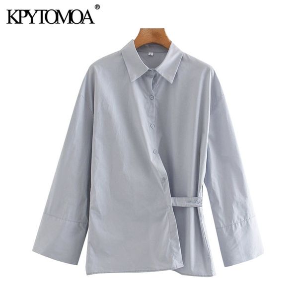 women fashion with buttons crossover blouses vintage long sleeve loose female shirts blusas chic 210421, White 
women fashion with buttons crossover blouses vintage long sleeve loose female shirts blusas chic 210421, White