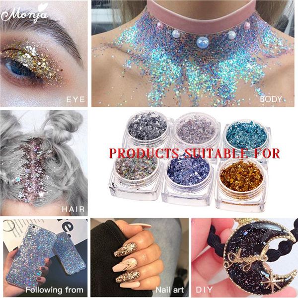 nail art decorations monja 6 boxes/set irregular sequins powder ultra thin self-adhesive diy glitter flakes manicure decoration accessories, Silver;gold
nail art decorations monja 6 boxes/set irregular sequins powder ultra thin self-adhesive diy glitter flakes manicure decoration accessories, Silver;gold