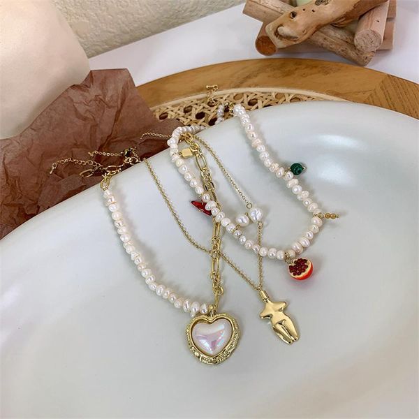 chains masa natural pearls choker necklace heart pendant cute beaded chain for woman girl vintage jewelry party accessories gifts, Silver
chains masa natural pearls choker necklace heart pendant cute beaded chain for woman girl vintage jewelry party accessories gifts, Silver