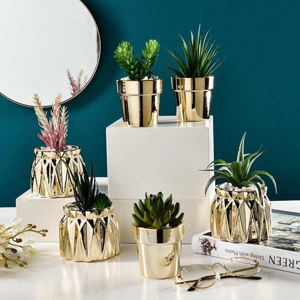 vases nordic ceramic light luxury succulents potted creative golden simulation cactus bonsai deskcrafts home decoration
vases nordic ceramic light luxury succulents potted creative golden simulation cactus bonsai deskcrafts home decoration