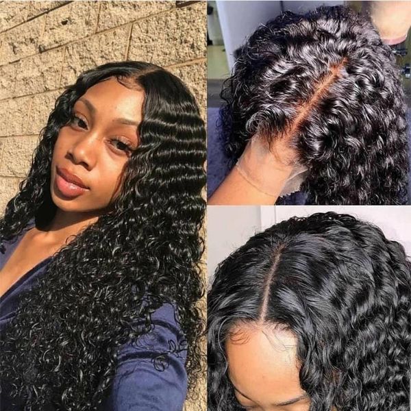 lace wigs 4x4 closure wig deep wave remy brazilian human hair for women natural color 150% 180% denisty with baby, Black;brown
lace wigs 4x4 closure wig deep wave remy brazilian human hair for women natural color 150% 180% denisty with baby, Black;brown