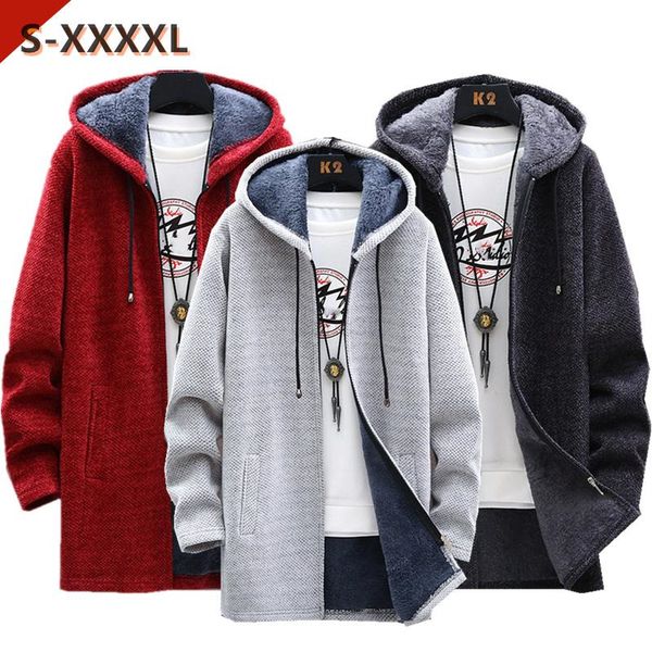 men men's sweaters sweater fleece cardigan winter jacket slim simple long hooded hooodies thick warm coat 2022 mens clothing 4xl, White;black
men men's sweaters sweater fleece cardigan winter jacket slim simple long hooded hooodies thick warm coat 2022 mens clothing 4xl, White;black