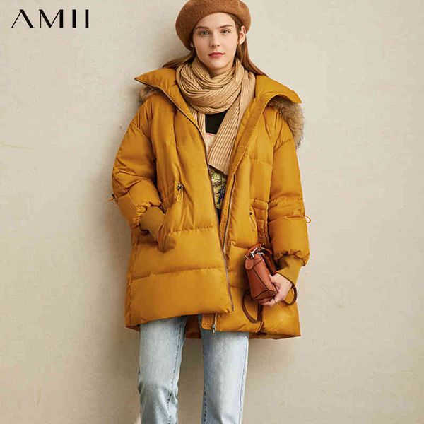 amii women's hooded et, medium length loose coat, light color, simple retro style, winter, 1194089, Black
amii women's hooded et, medium length loose coat, light color, simple retro style, winter, 1194089, Black