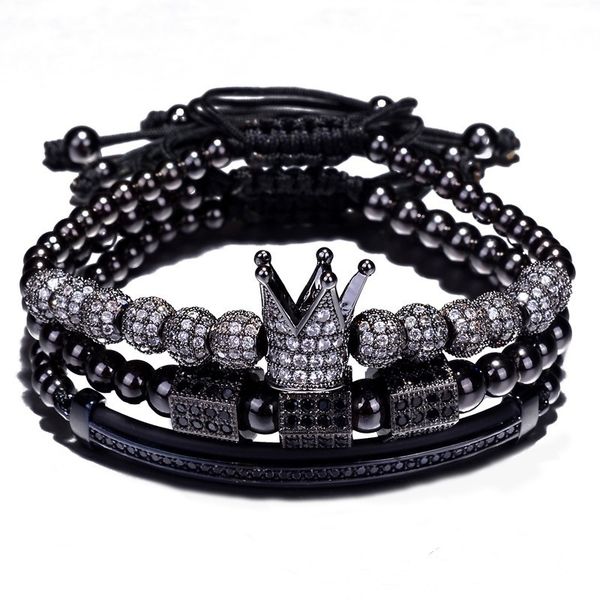 3pcs/set luxury jewelry new zircon hip hop gold bracelets men cubic micro pave cz charm braided braiding pulseiras, Black
3pcs/set luxury jewelry new zircon hip hop gold bracelets men cubic micro pave cz charm braided braiding pulseiras, Black