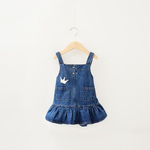 girl's dresses children clothing baby girl denim dress fashion summer girls costume cute crown jeans strap kids, Red;yellow
girl's dresses children clothing baby girl denim dress fashion summer girls costume cute crown jeans strap kids, Red;yellow