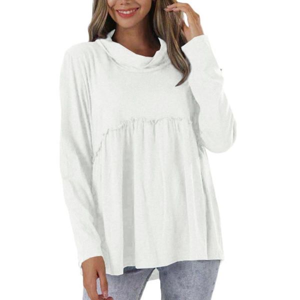 women's t-shirt women o-neck t shirt twisted solid color autumn femme oversized casual long sleeve vintage 90s aesthetic, White
women's t-shirt women o-neck t shirt twisted solid color autumn femme oversized casual long sleeve vintage 90s aesthetic, White