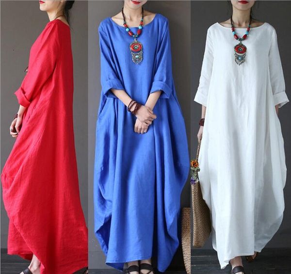 casual dresses sell autumn women loose o-neck white long sleeve maxi robe solid color, Black;gray
casual dresses sell autumn women loose o-neck white long sleeve maxi robe solid color, Black;gray