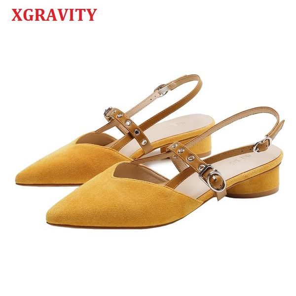 dress shoes xgravity pointed toe closed lady fashion sandals strap short heel woman yellow casual a164, Black
dress shoes xgravity pointed toe closed lady fashion sandals strap short heel woman yellow casual a164, Black