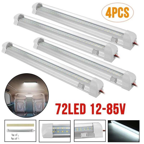 emergency lights 4pcs 12v 24v 72 led bar car interior light lamp strip on/off switch for van lorry truck camper caravan camping rv
emergency lights 4pcs 12v 24v 72 led bar car interior light lamp strip on/off switch for van lorry truck camper caravan camping rv