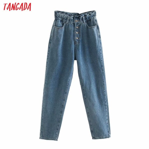tangada 2021 fashion women loose jeans long trousers strethy waist pockets buttons female pants 6p7, Blue
tangada 2021 fashion women loose jeans long trousers strethy waist pockets buttons female pants 6p7, Blue