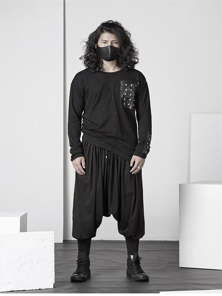 men's pants low crotch cross hong kong wind personality tide leisure large size hanging, Black
men's pants low crotch cross hong kong wind personality tide leisure large size hanging, Black