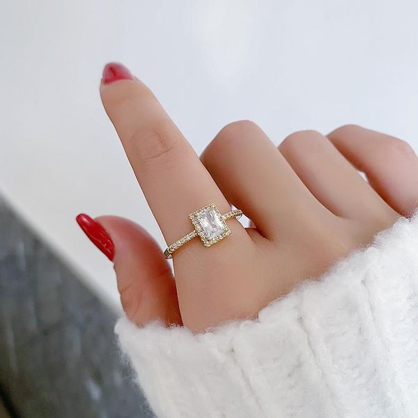 cluster rings 2021 arrival 14k real gold plated simple square geometric adjustable for women zircon wedding, Golden;silver
cluster rings 2021 arrival 14k real gold plated simple square geometric adjustable for women zircon wedding, Golden;silver
