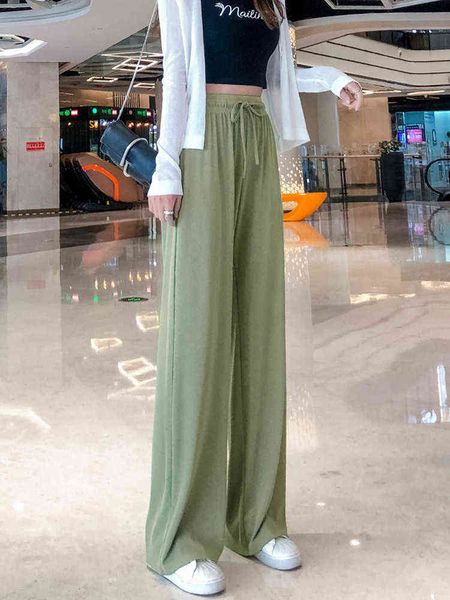 women's leggings ice silk wide leg pant's high waist hanging feeling 2022 summer straight tube loose thin fall pants in spring and, Black
women's leggings ice silk wide leg pant's high waist hanging feeling 2022 summer straight tube loose thin fall pants in spring and, Black