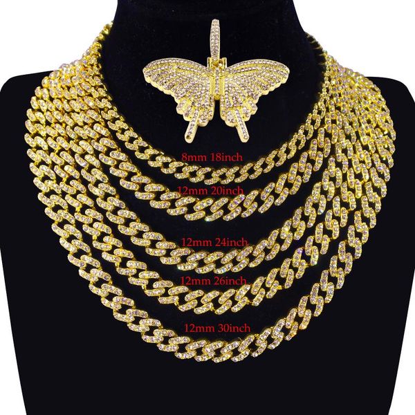 chains 8mm 12mm curb cuban link chain gold color necklace women butterfly pendant women's tennis hiphop choker jewelry gift, Silver
chains 8mm 12mm curb cuban link chain gold color necklace women butterfly pendant women's tennis hiphop choker jewelry gift, Silver