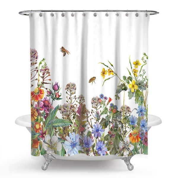wild flower shower curtain,watercolor flower plant border herbs and wild flowers honey bee decor shower curtain for bathroom
wild flower shower curtain,watercolor flower plant border herbs and wild flowers honey bee decor shower curtain for bathroom