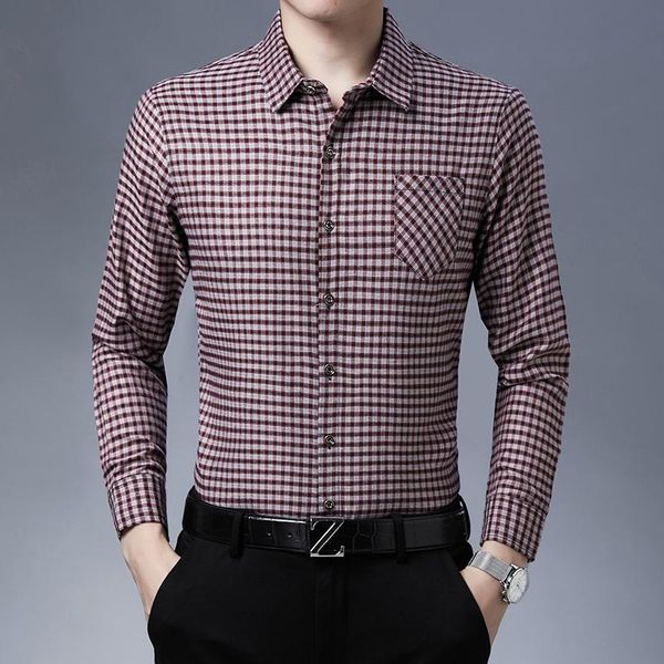 men's dress shirts 2021 men casual fashion plaid shirt slim fit spring long sleeve camisa social clothes c719, White;black
men's dress shirts 2021 men casual fashion plaid shirt slim fit spring long sleeve camisa social clothes c719, White;black