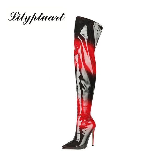boots european and american style back zipper over-theknee pointed toe stiletto heel fashion women's shoes gradient color, Black
boots european and american style back zipper over-theknee pointed toe stiletto heel fashion women's shoes gradient color, Black