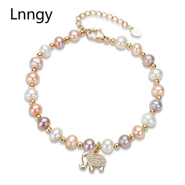 lnngy 14k gold filled bracelet 4.5-6.5mm natural freshwater oval pearl lovely elephant charm bracelet women wedding jewelry gift, Black
lnngy 14k gold filled bracelet 4.5-6.5mm natural freshwater oval pearl lovely elephant charm bracelet women wedding jewelry gift, Black